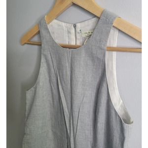 Rag & Bone Womens Sleeveless Top Heathered Gray Crew Neck Zip Back Shirt XXS EUC